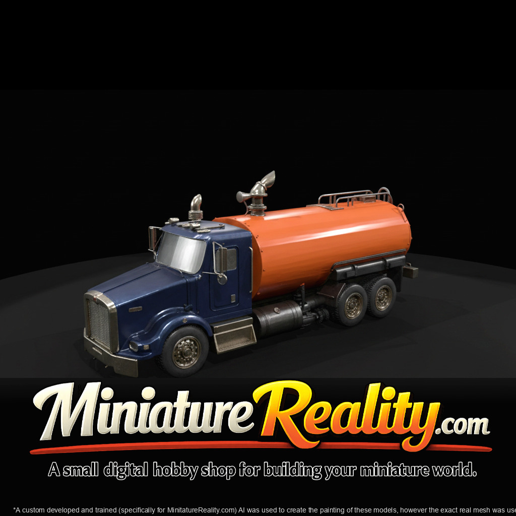 Kenworth T800 Water Tanker miniature, three-quarter view