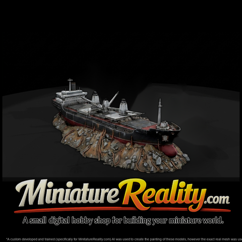 stylized-beached-cargo-ship-diorama-kit-ho-1-87-compatible-871105