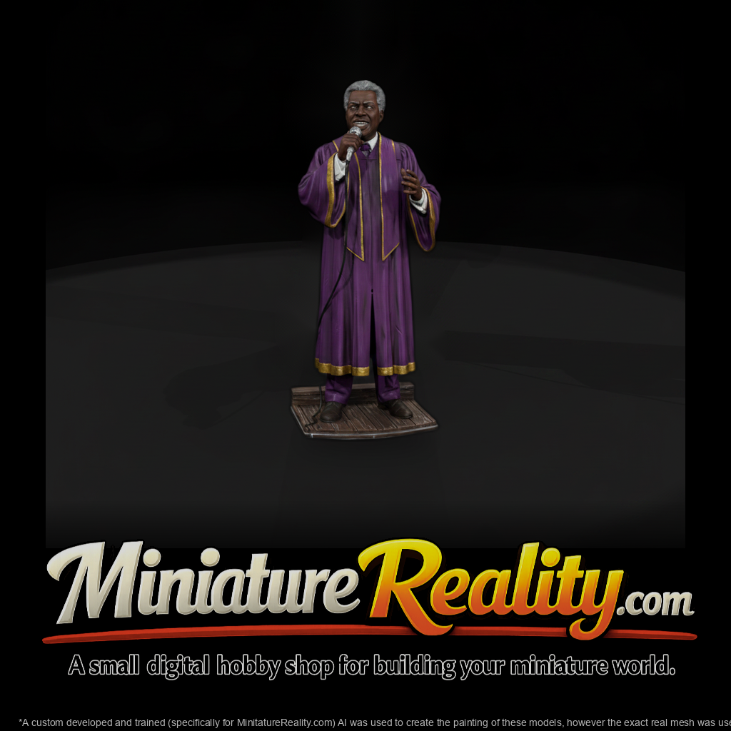 Gospel Singer with Microphone