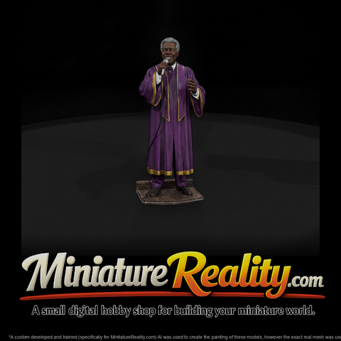 Gospel Singer with Microphone
