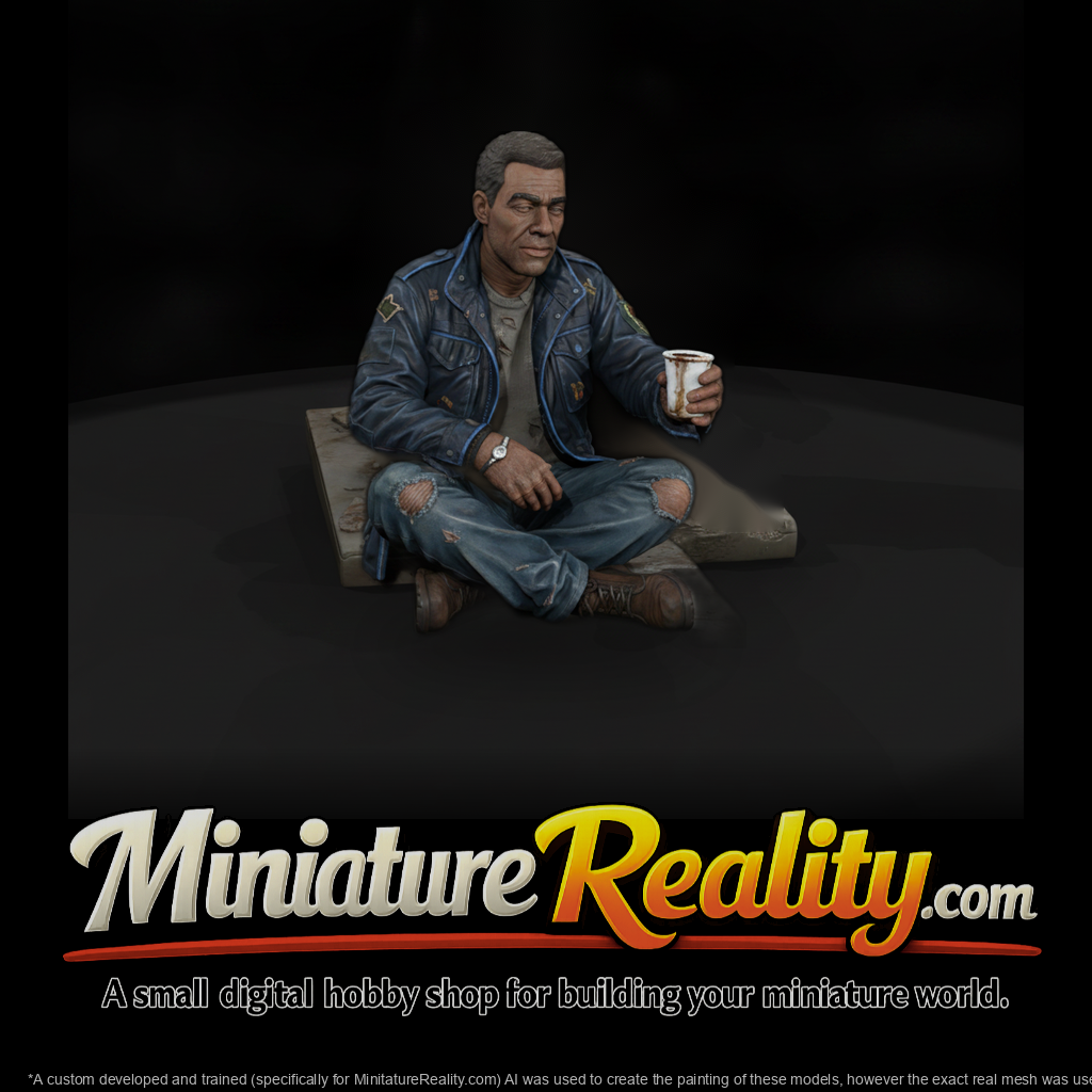 Panhandler Seated with a Cup