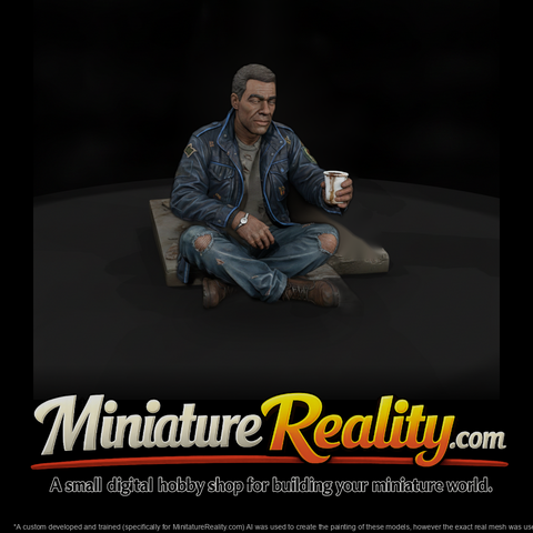 Panhandler Seated with a Cup