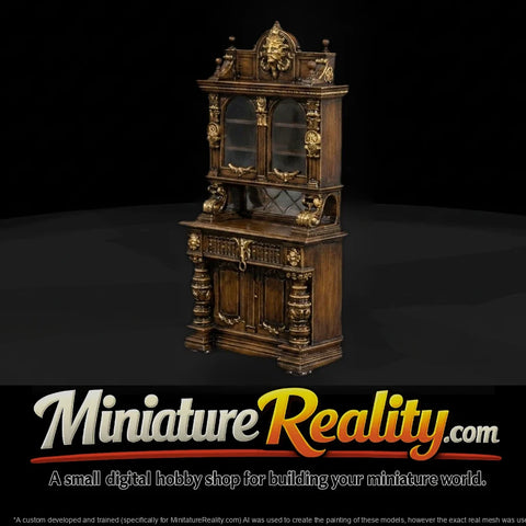 Ornate NeoRenaissance Display Cabinet