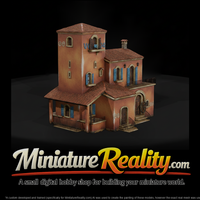 Mediterranean Tower House miniature, three-quarter view — thumbnail 1