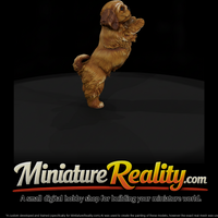 Playful Puppy Standing on Hind Legs miniature, three-quarter view — thumbnail 1