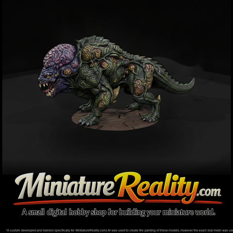 Stylized Dark Fantasy Brain Beast Miniature 3D Mod