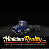2002 Mack Granite 3-Axle Chassis miniature, three-quarter view — thumbnail 3