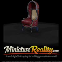 Neoclassical balloon back chair miniature, three-quarter view — thumbnail 4