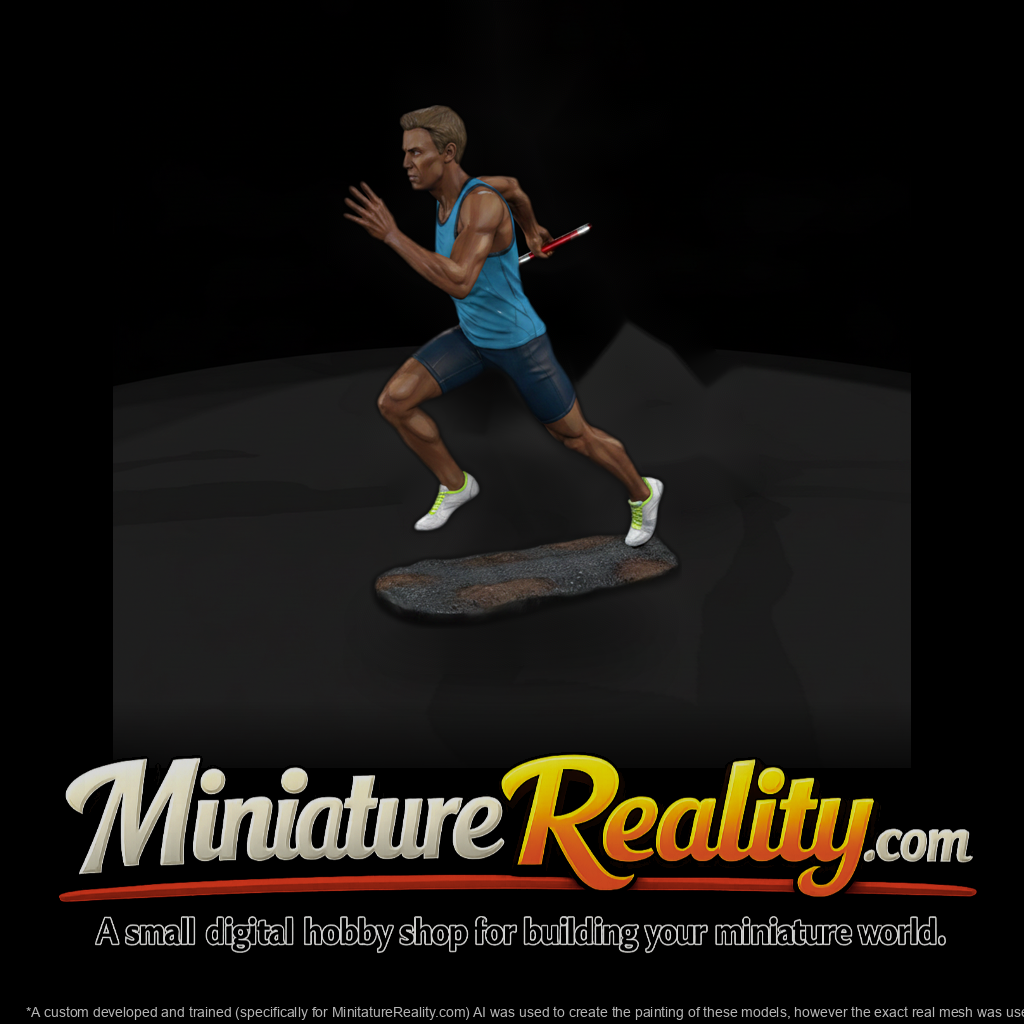 Sprinter Handing Off a Relay Baton