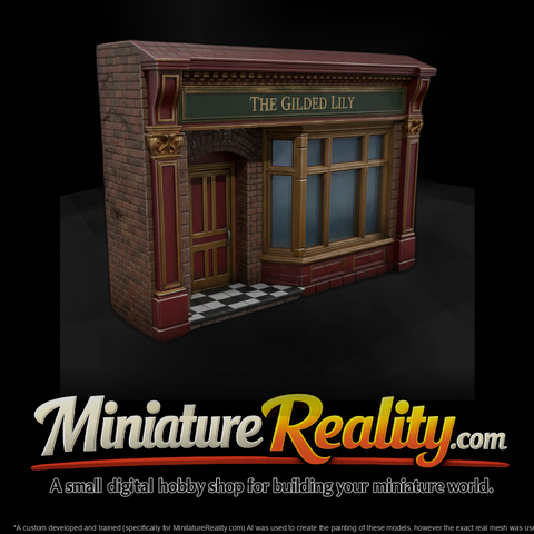 Victorian Storefront Facade Untextured 3D Asset 0Q