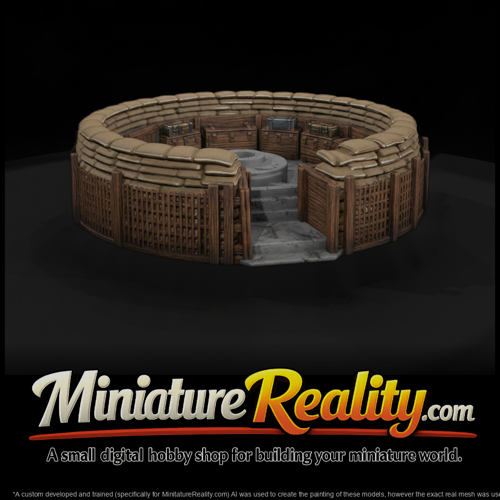 Mil 024 Ww2 England Sandbagged Aa Emplacement