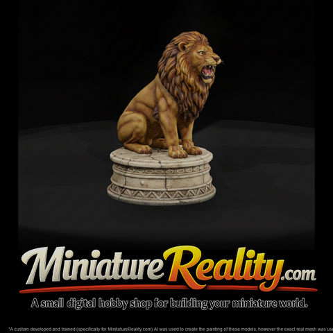 Cir 113 Animal Lion On Pedestal