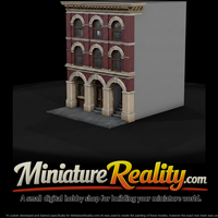 Victorian commercial townhouse miniature, three-quarter view — thumbnail 5
