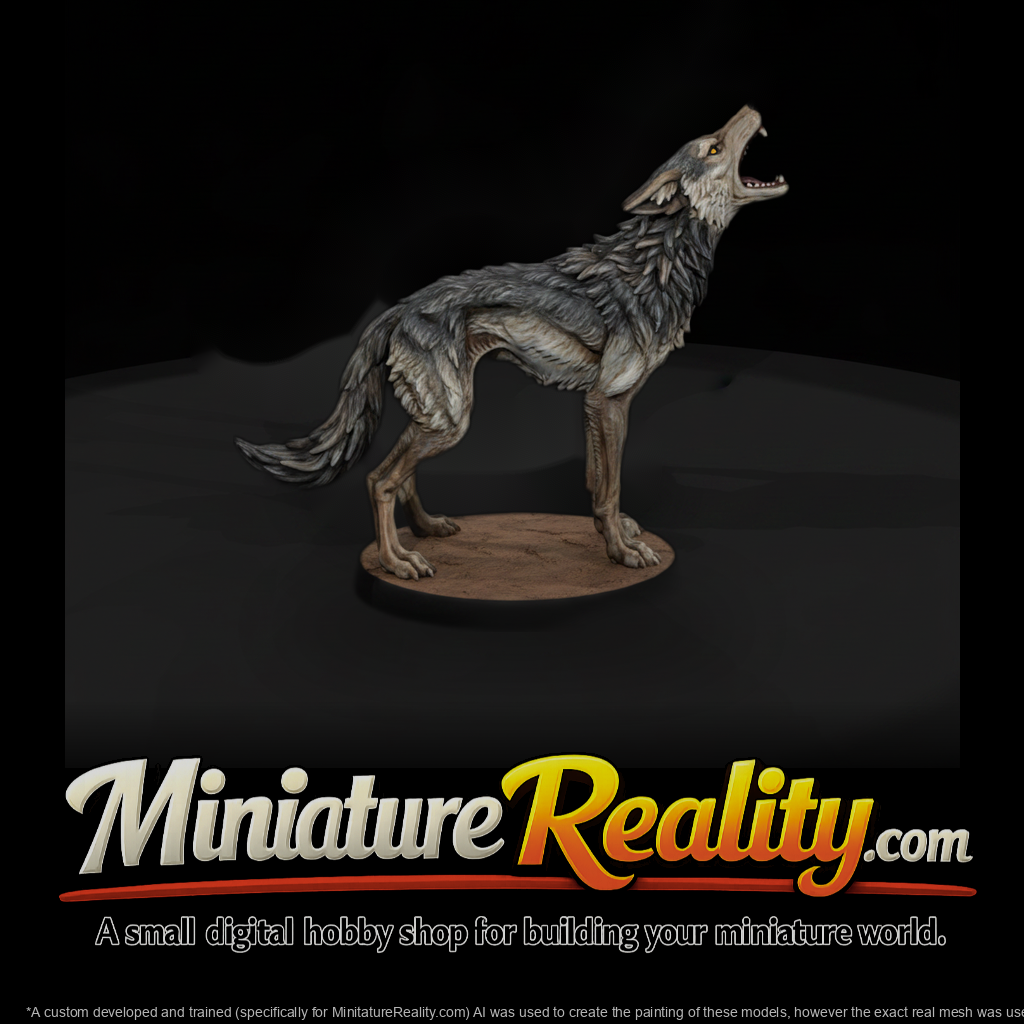Howling Grey Wolf