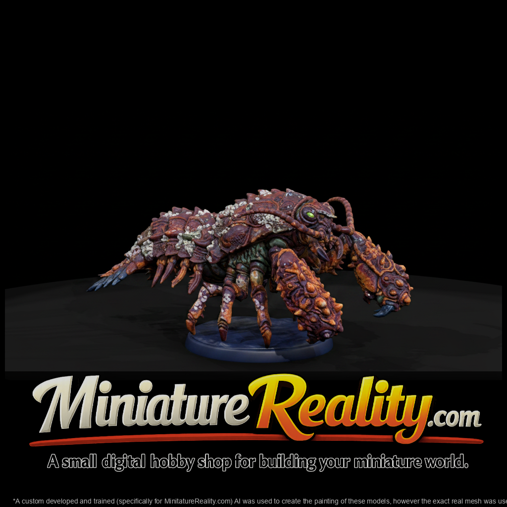 Coral-Encrusted Crab Sea Monster miniature, three-quarter view