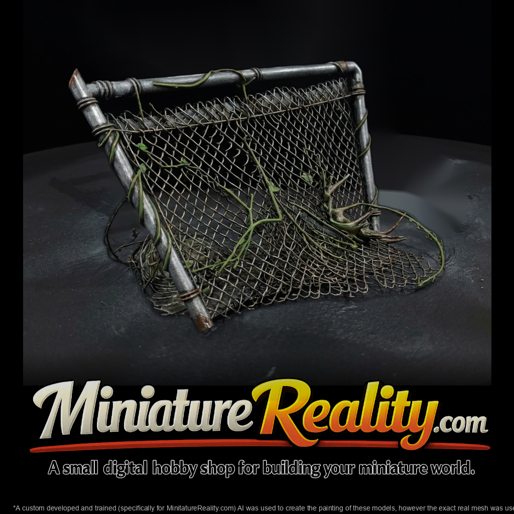 damaged-chain-link-fence-section-diorama-prop-857344