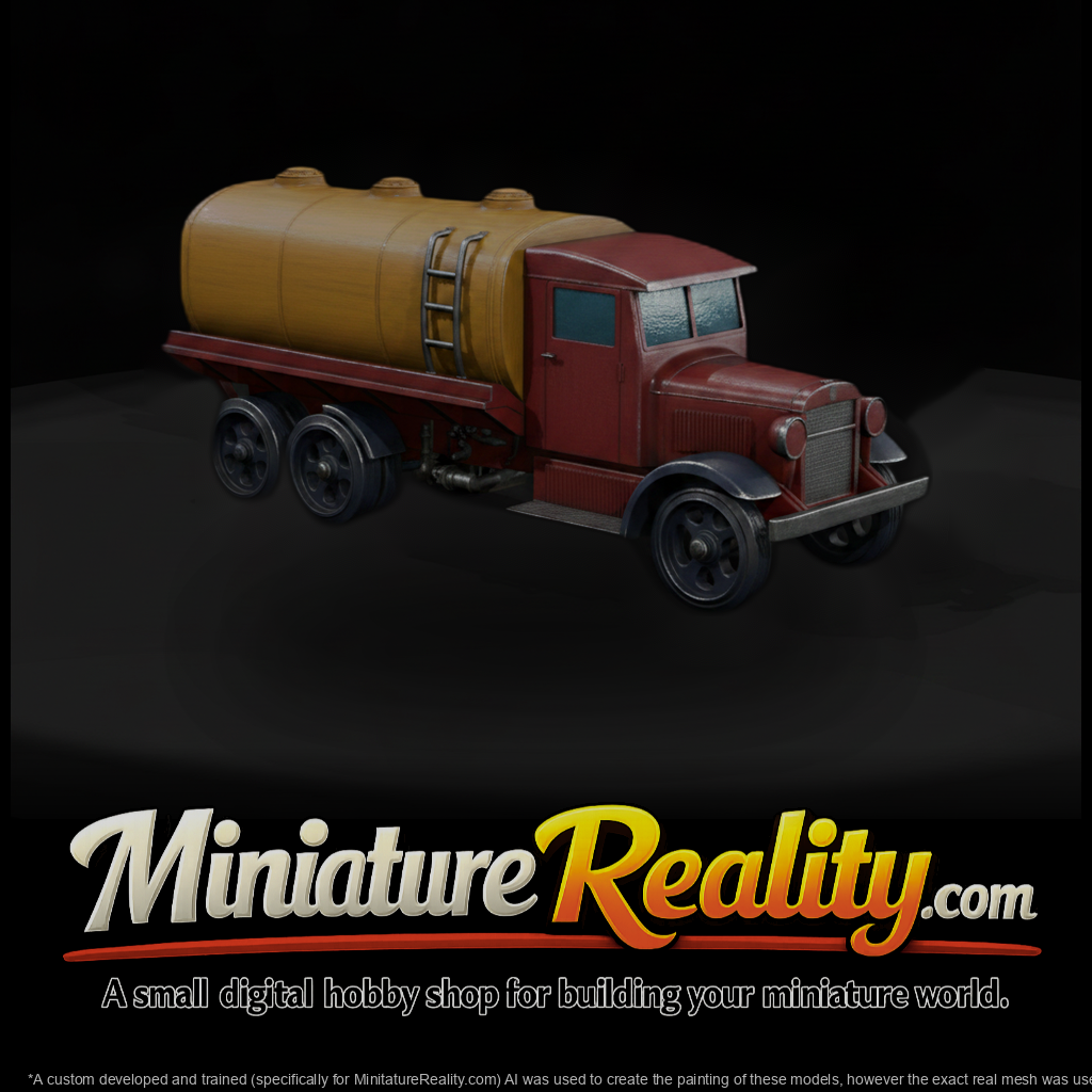 Low Poly Vintage Tanker Truck 3D Model Ndycpfwy
