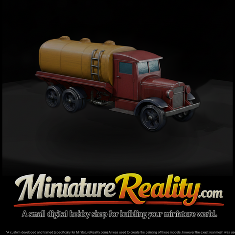 Low Poly Vintage Tanker Truck 3D Model Ndycpfwy