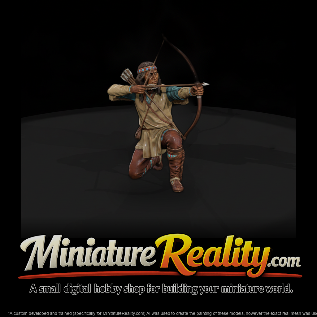 Apache Hunter Drawing His Bow
