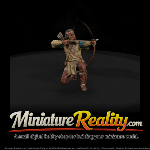 Apache Hunter Drawing His Bow