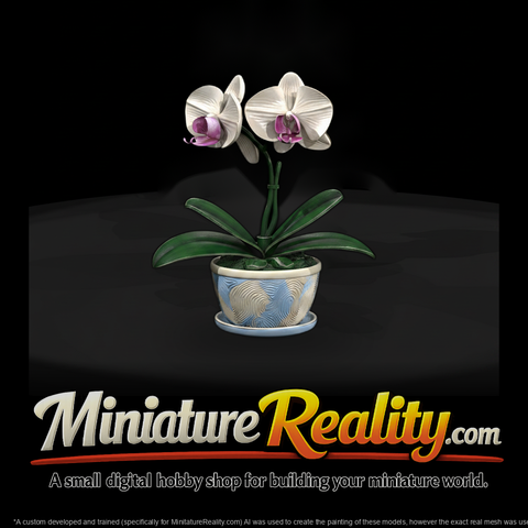 Stylized Potted Moth Orchid