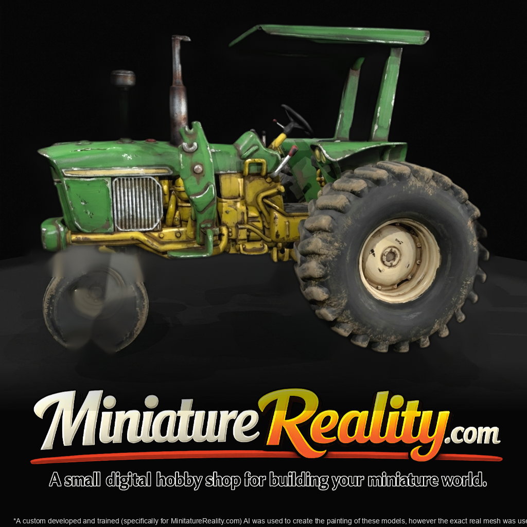 Vintage Green Utility Farm Tractor