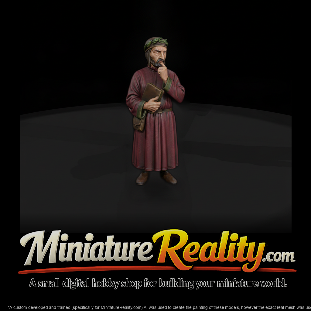 Hist 0138 Historical Dante Alighieri Miniature Fig
