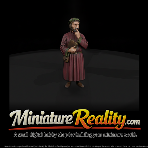 Hist 0138 Historical Dante Alighieri Miniature Fig