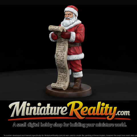 Santa Reading His List