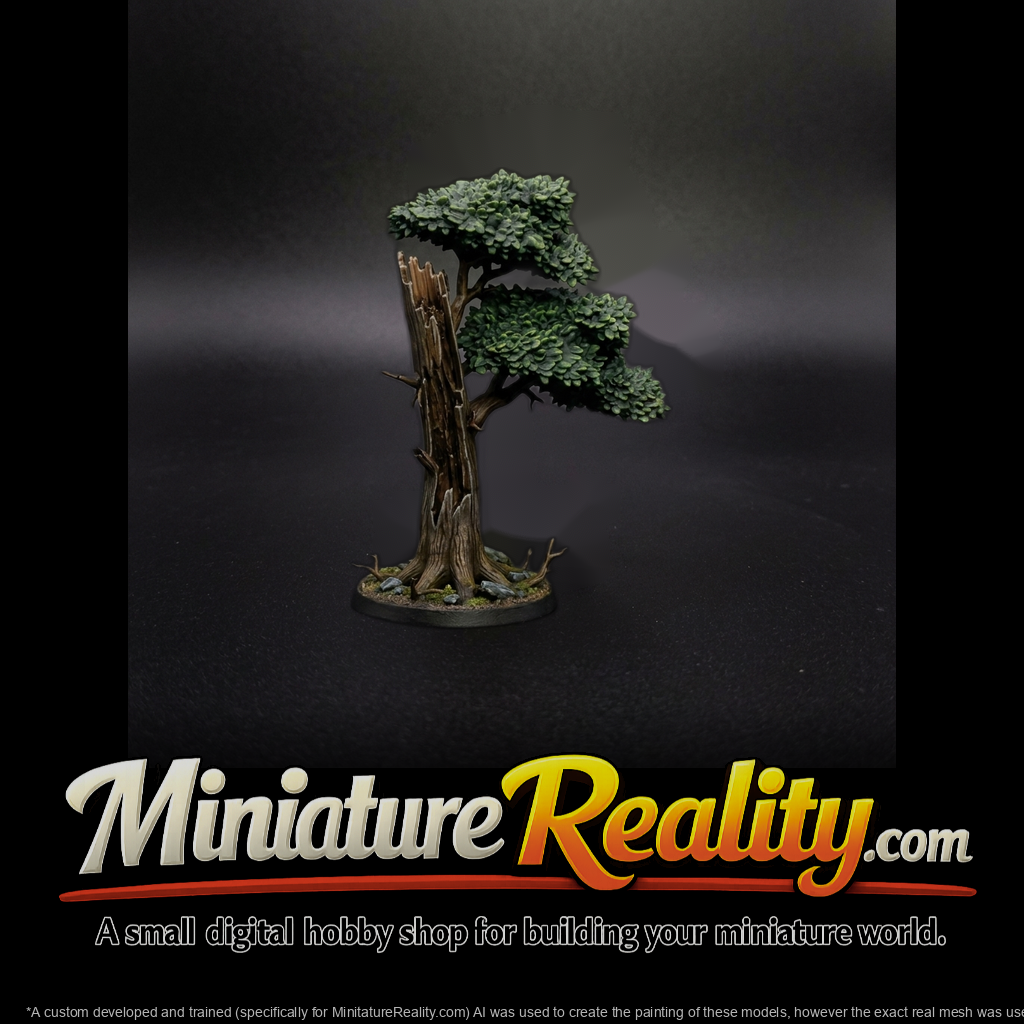 Broken Oak Tree Scenic Piece