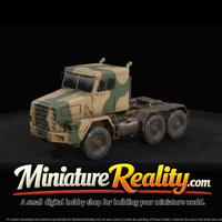 Oshkosh 1992 Heavy Tractor Truck - Detailed Cab Interior miniature, three-quarter view — thumbnail 3