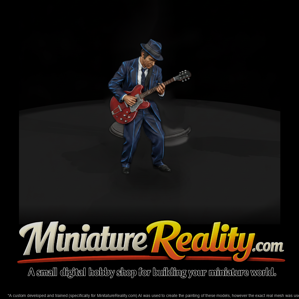 Poparc 0173 Blues Club Guitarist Alternate Pose