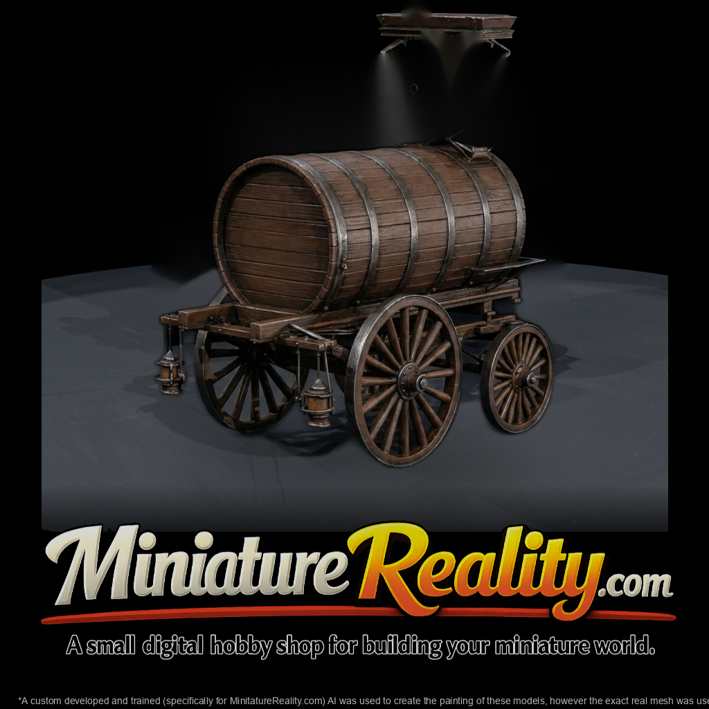 Vintage Water Barrel Wagon