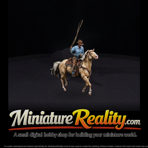 Cowboy on Palomino Horse