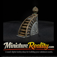 Curved Ornamental Staircase with Newel Post — Accessory — thumbnail 1