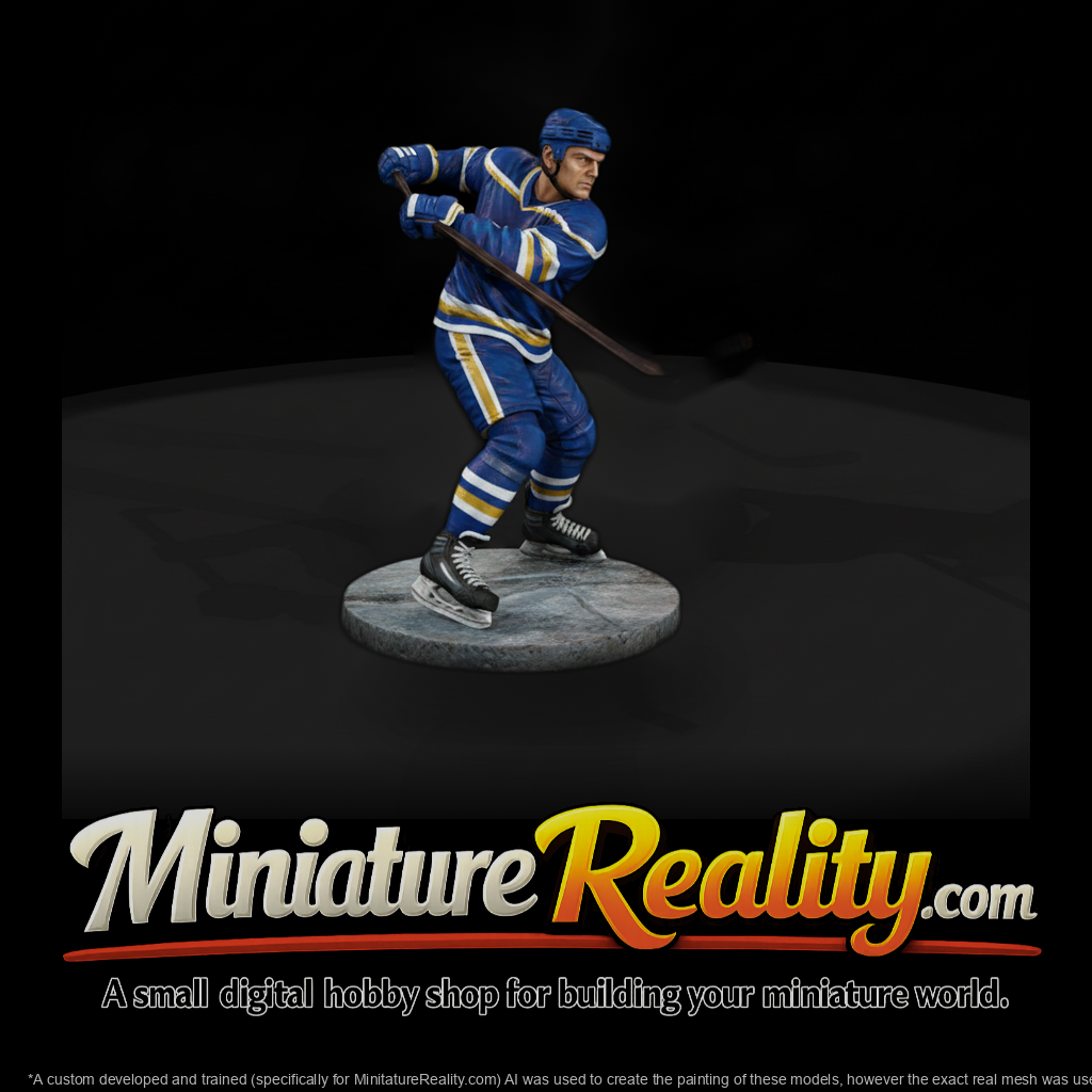 Ice Hockey Player Taking a Slapshot