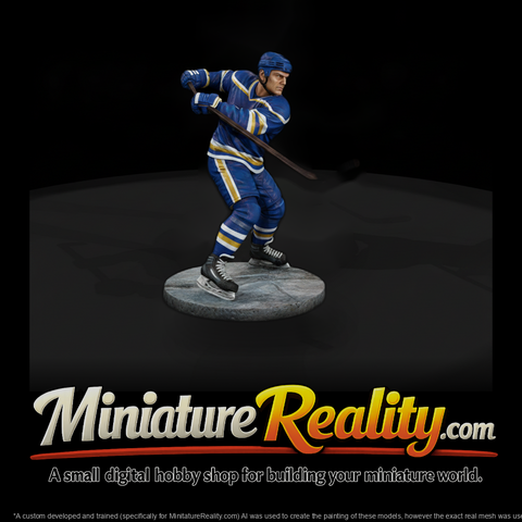 Ice Hockey Player Taking a Slapshot