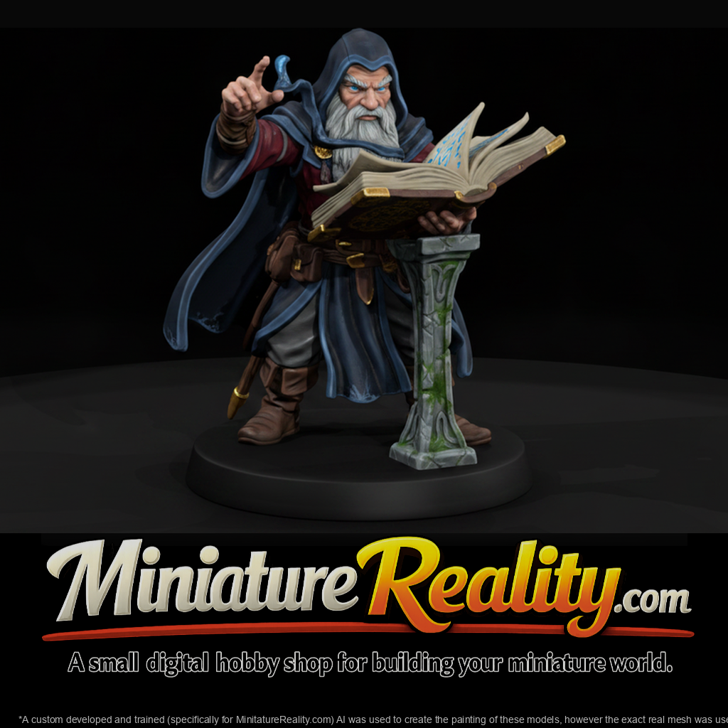 Gnome Wizard Casting from Spellbook
