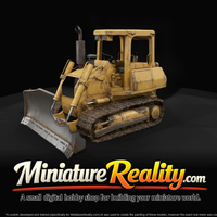 Komatsu D31EX-22 Bulldozer miniature, three-quarter view — thumbnail 3