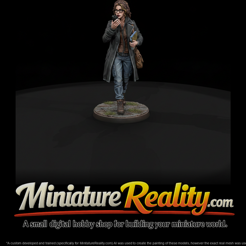 Investigative Reporter with Recorder miniature, three-quarter view