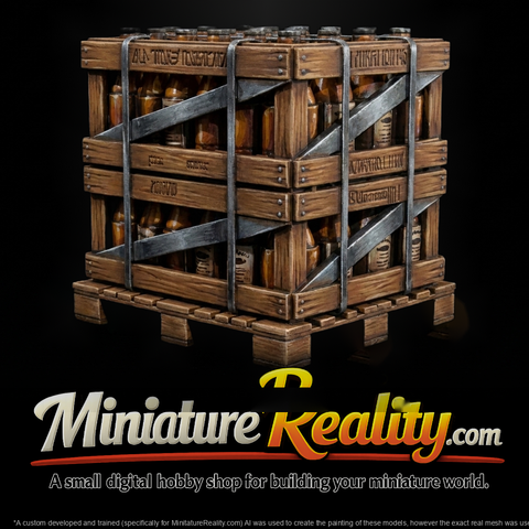 Palletized Wooden Crate of Bottles — Pallet ( Compatible)