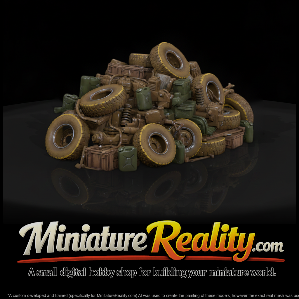 Mil 279 Modern Desert Tire Parts Pile