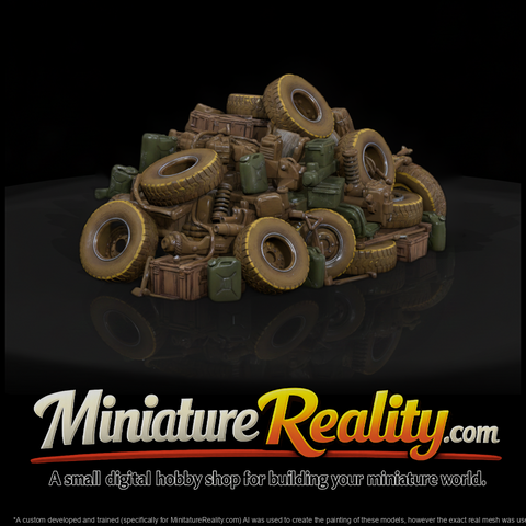 Mil 279 Modern Desert Tire Parts Pile