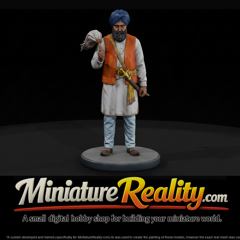Sikh Man in Turban and Vest