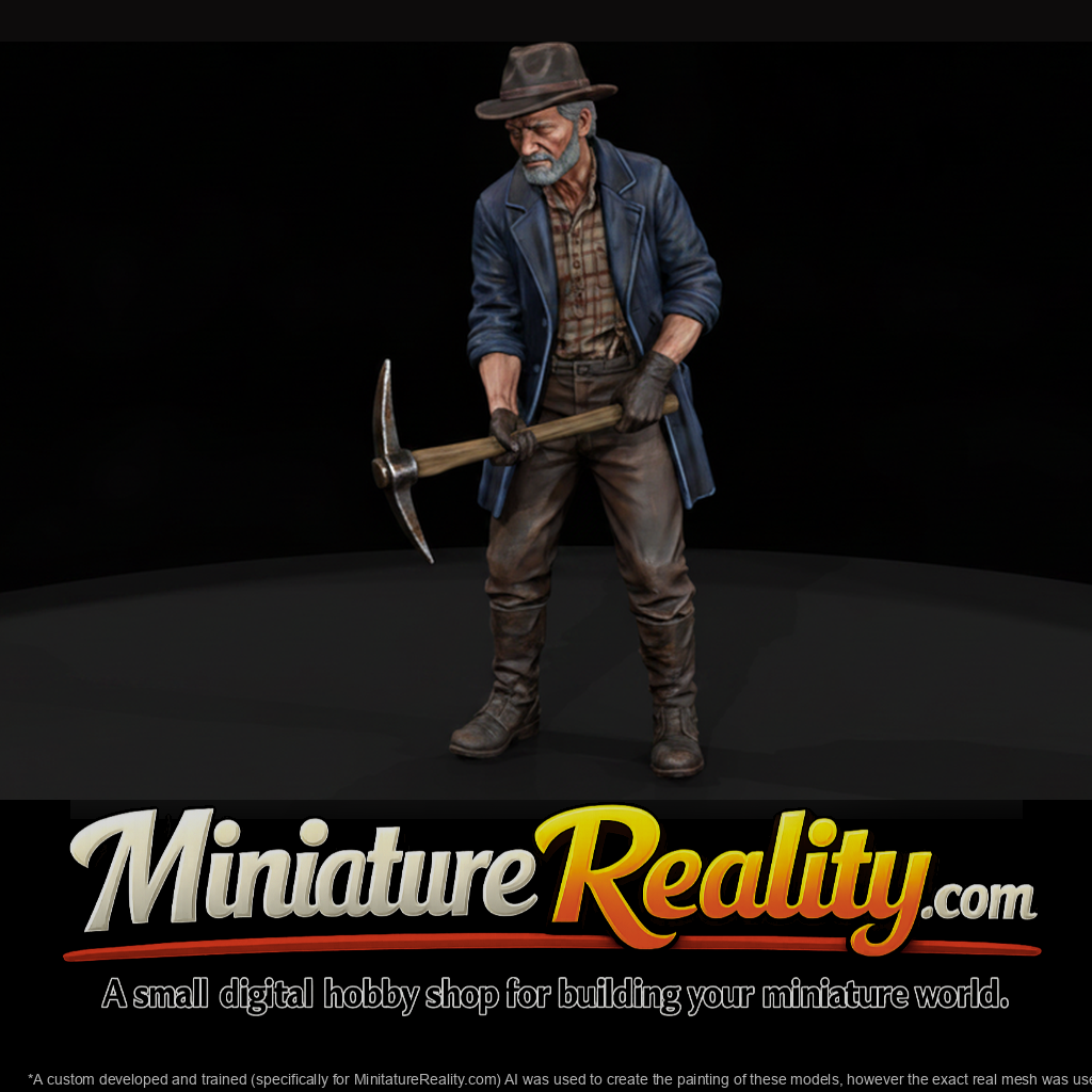 1880s Gold Prospector with Pickaxe