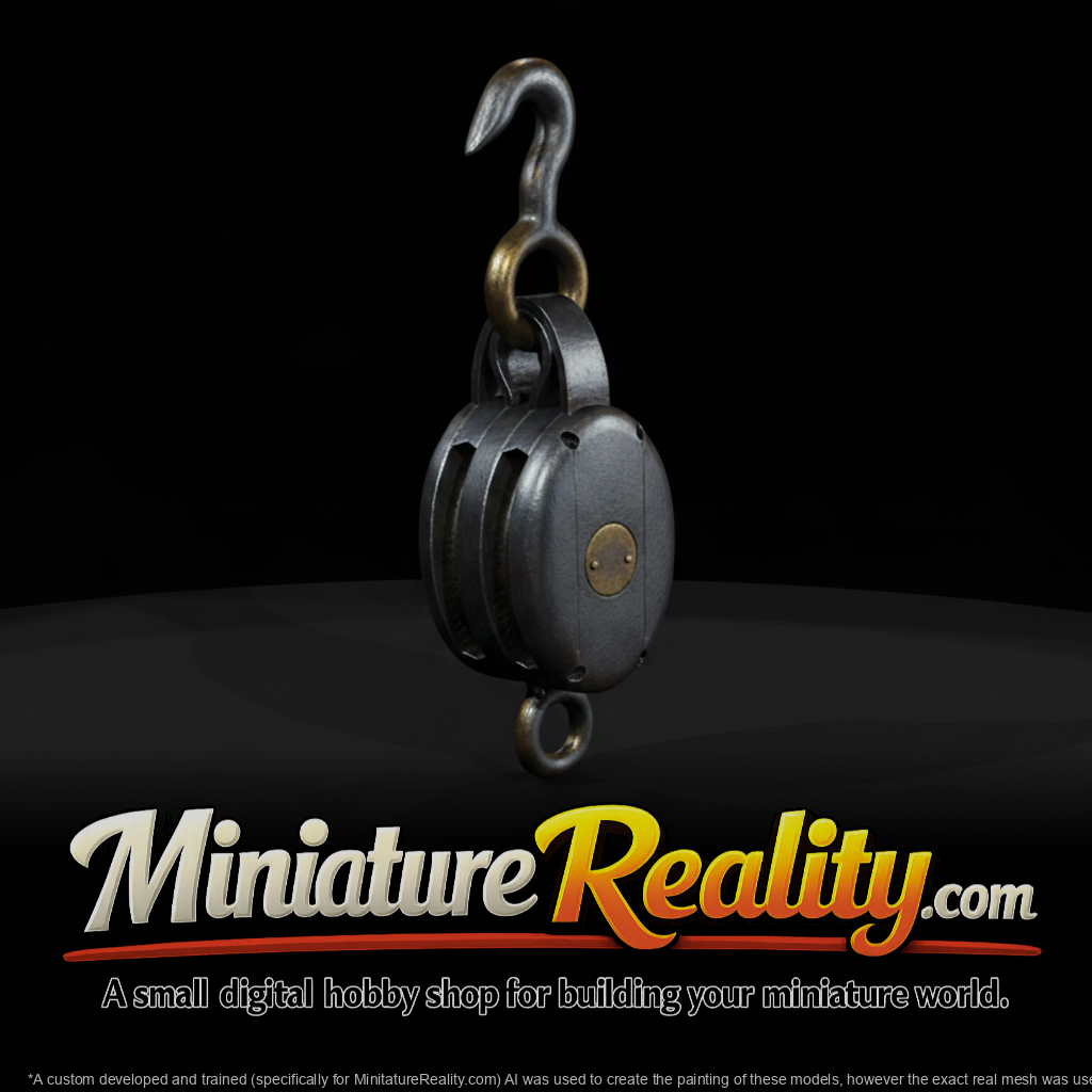 Double-Sheave Pulley Block with Swivel Hook