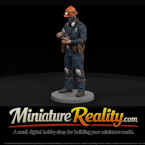 Underground Miner Inspecting Ore Samples