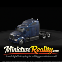 Peterbilt 587 Semi Truck miniature, three-quarter view — thumbnail 2