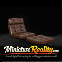 Mid-Century Modern Lounge Chair with Ottoman miniature, three-quarter view — thumbnail 3