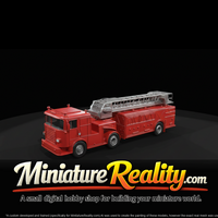Red & White Ladder Fire Truck miniature, three-quarter view — thumbnail 3